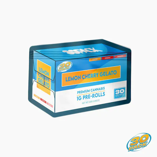 30 Pack - Lemon Cherry Gelato | Joints | 1g each | 30pk - 1
