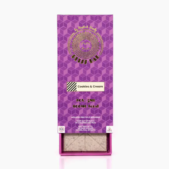 Haute & Heady - Bliss Bar | Cookies & Cream Chocolates | 100mg | 20ct | 5mg/ea - 1