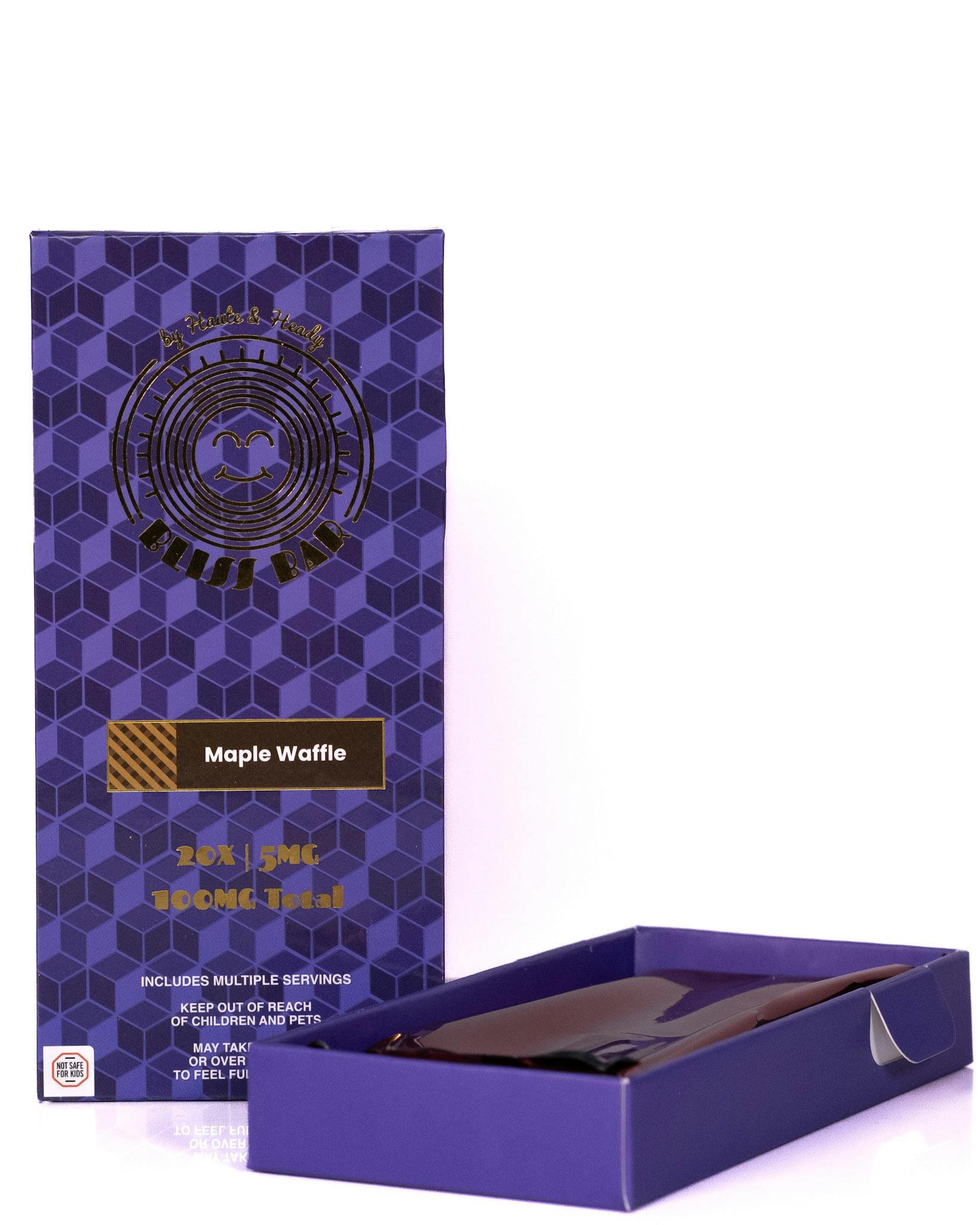 Haute & Heady - Haute & Heady | Bliss Bar | Maple Waffle Chocolates | 100mg | 20ct | 5mg/ea - 1