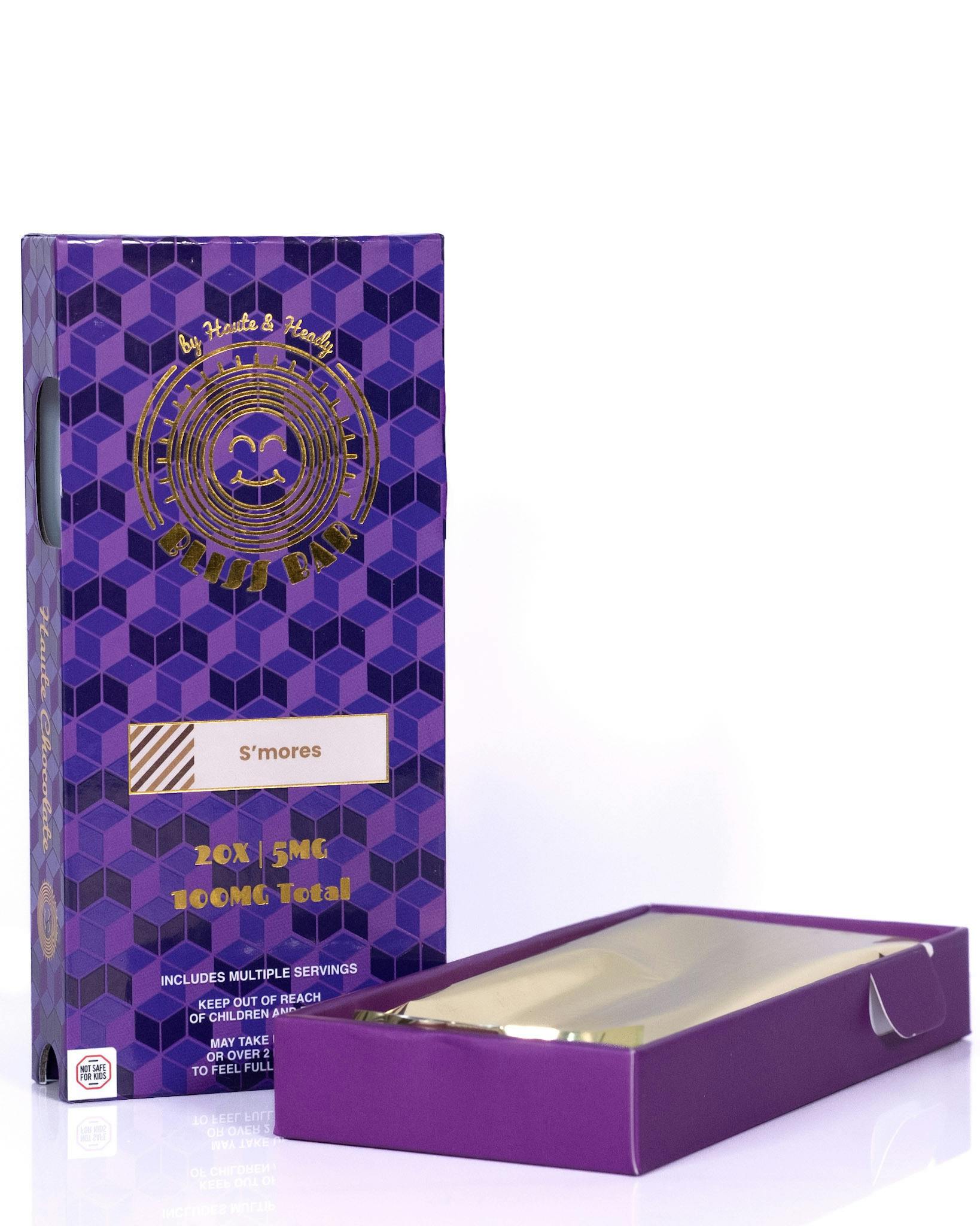 Haute & Heady - Haute & Heady | Bliss Bar | S'mores Chocolates | 100mg | 20ct | 5mg/ea - 1