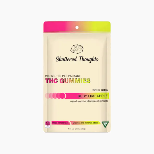 Shattered Thoughts - Shattered Thoughts | Ruby Limeapple Gummies | 200mg | 10ct | 20mg/ea - 1