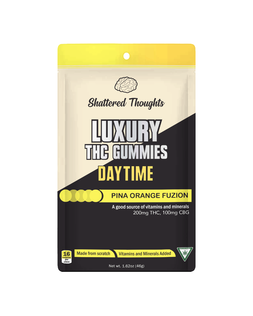 Shattered Thoughts - Pina Orange Fuzion Daytime Gummies | 2:1 THC:CBG | 200mg | 10ct | 20mg/ea - 1
