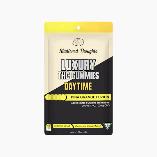 Shattered Thoughts - Pina Orange Fuzion Daytime Gummies | 2:1 THC:CBG | 200mg | 10ct | 20mg/ea - 1