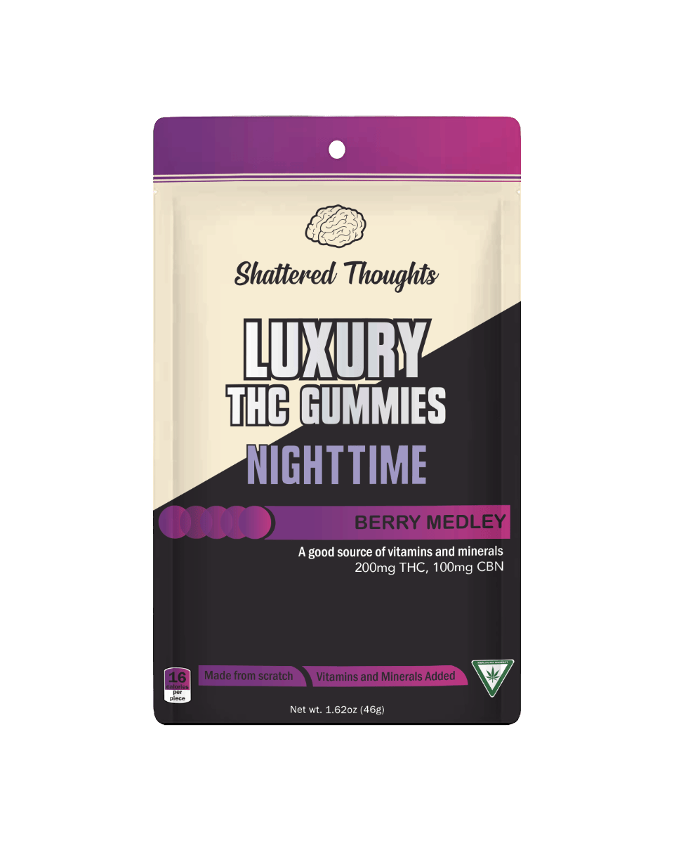 Shattered Thoughts - Berry Medley Nighttime Gummies | 2:1 THC:CBN | 200mg | 10ct | 20mg/ea - 1