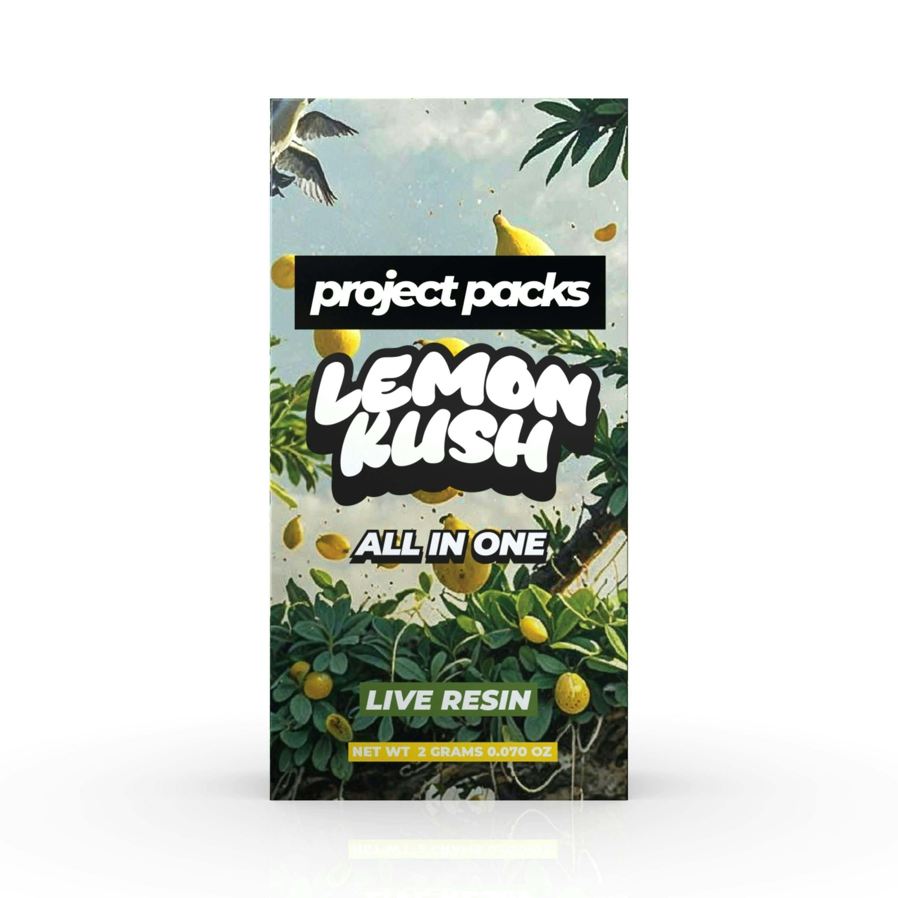Project Packs - Lemon Kush | Live Resin Disposable | 2g - 1