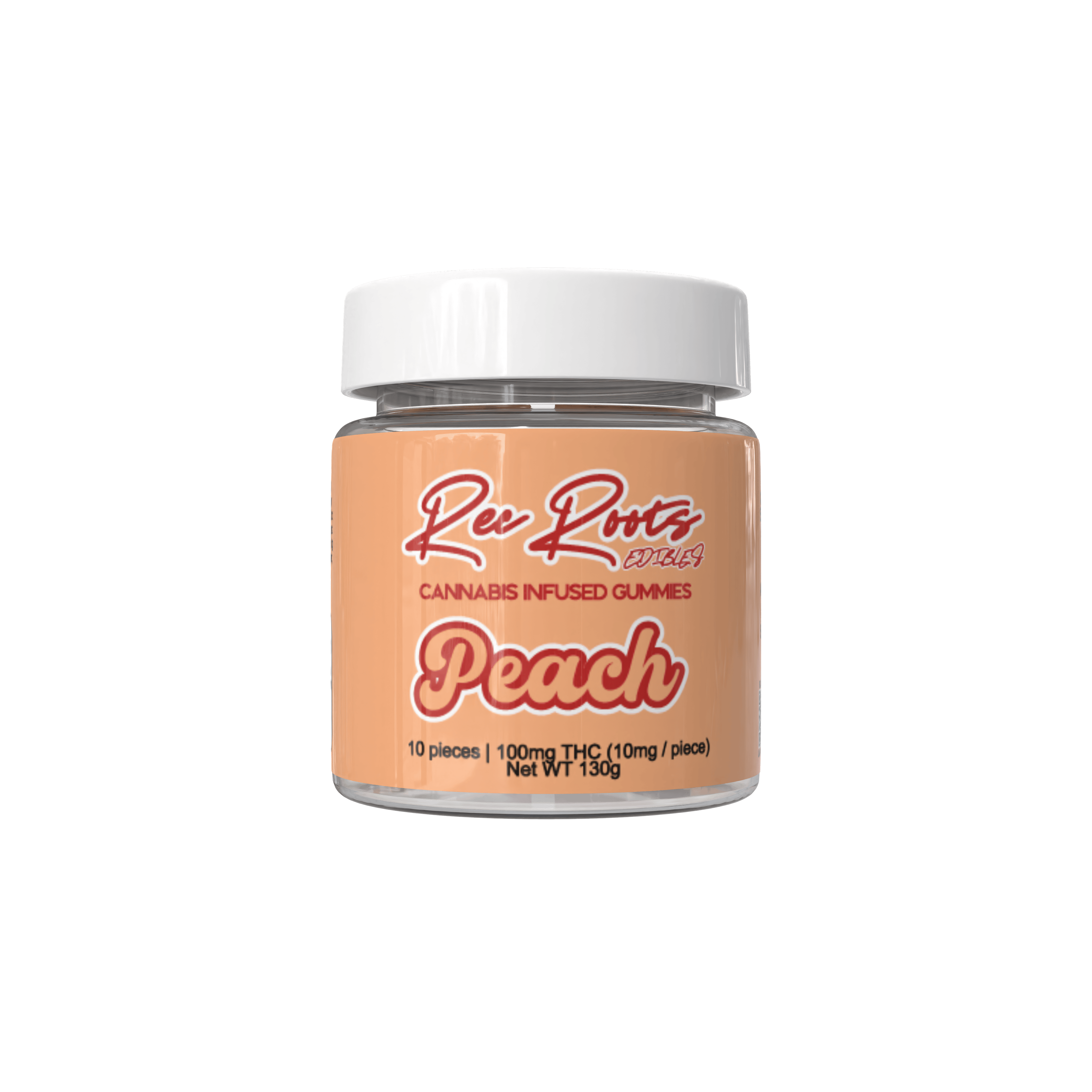 Rec Roots - Peach Gummies | Gummies | 100mg | 10ct | 10mg/ea - 1