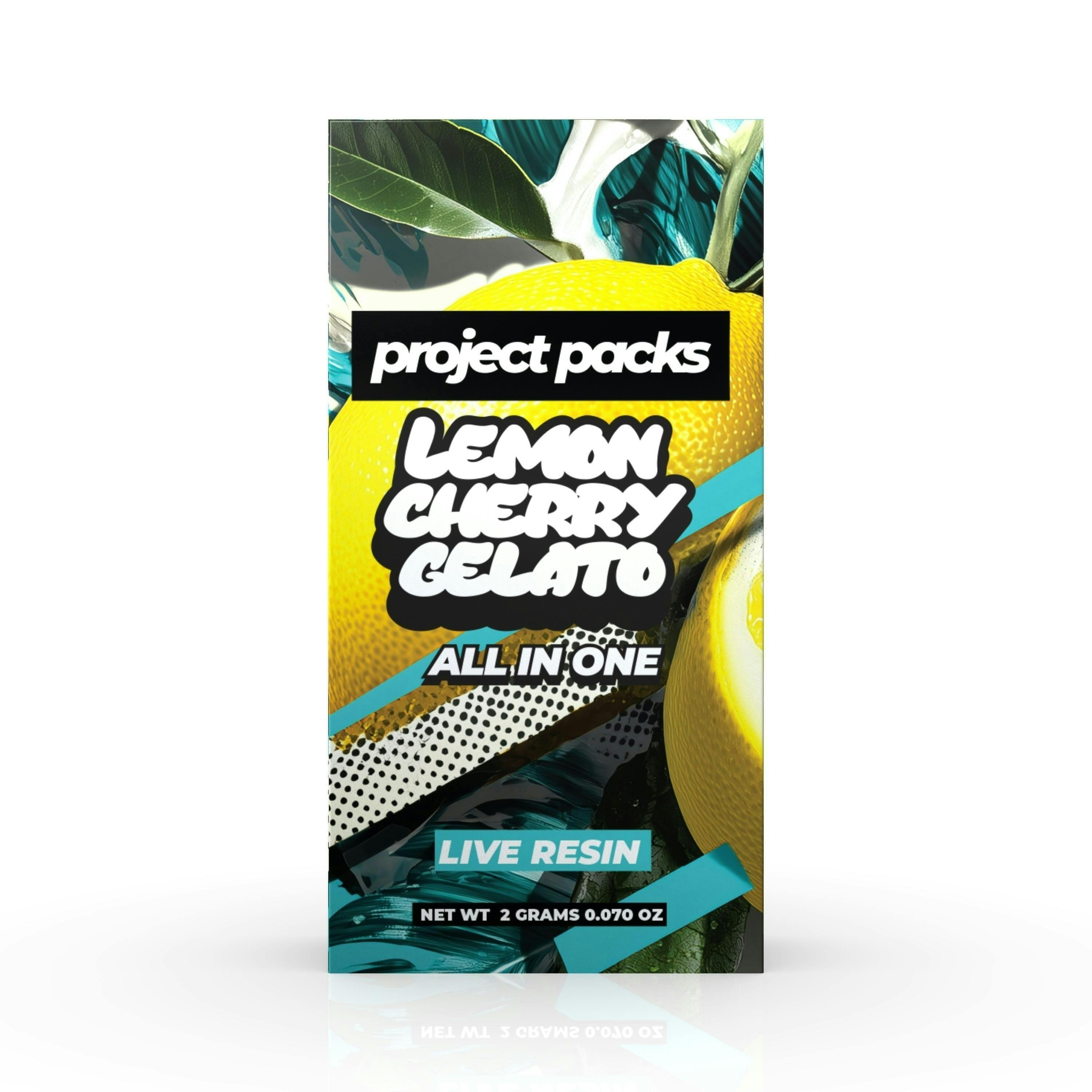 Project Packs - Lemon Cherry Gelato | Live Resin Disposable | 2g - 1