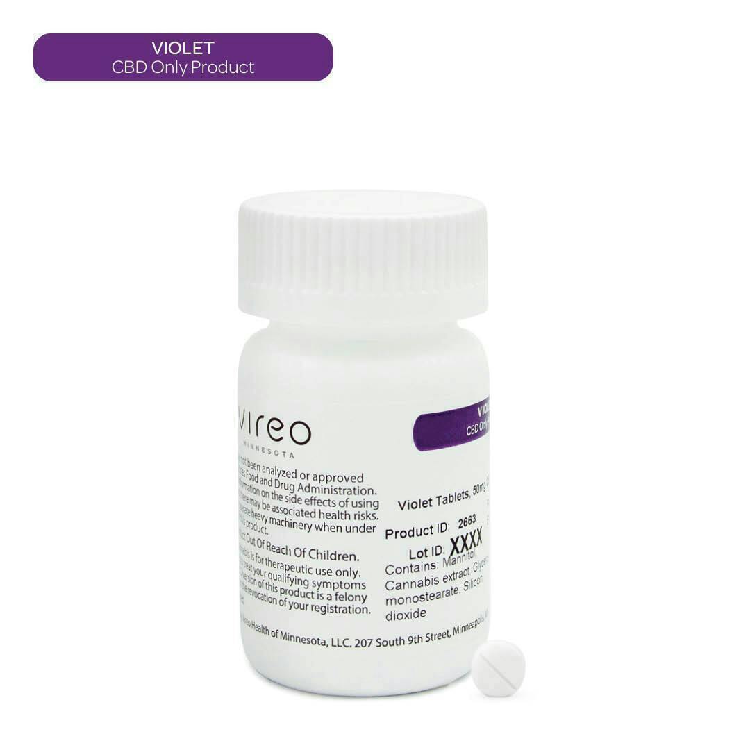 Vireo - Violet | Capsules | 3000mg CBD | 60ct | 50mg/ea - 1