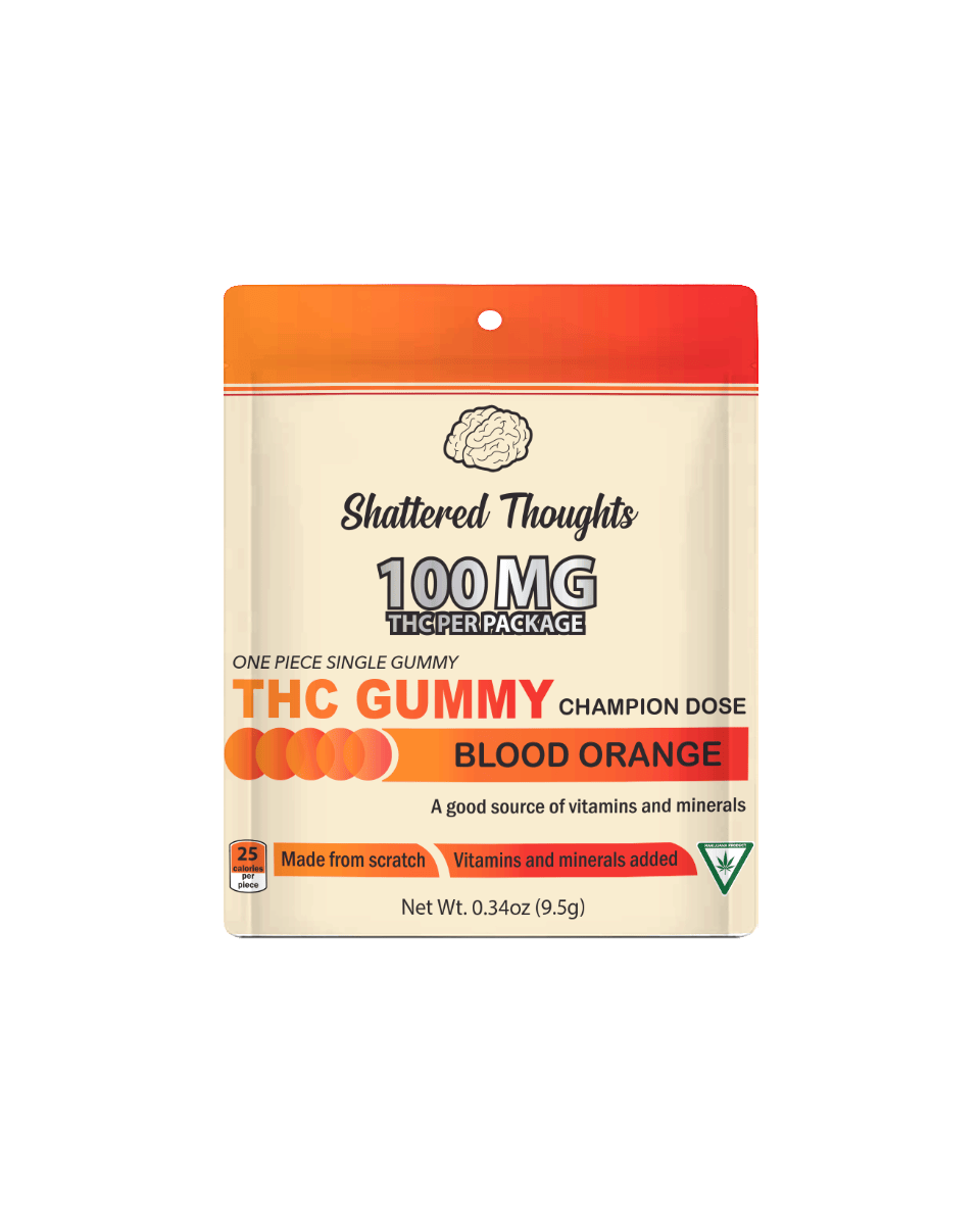 Shattered Thoughts - Shattered Thoughts | Blood Orange Single Gummy | 100mg - 1