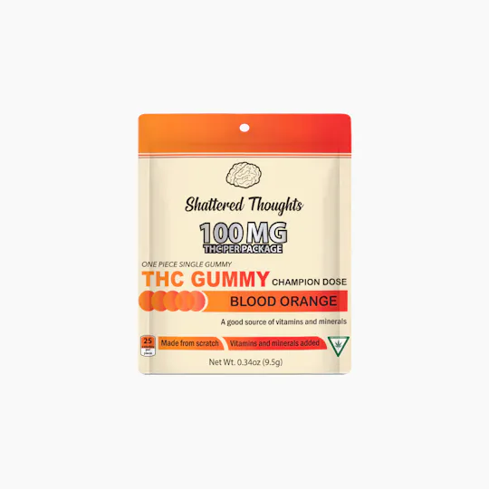 Shattered Thoughts - Shattered Thoughts | Blood Orange Single Gummy | 100mg - 1