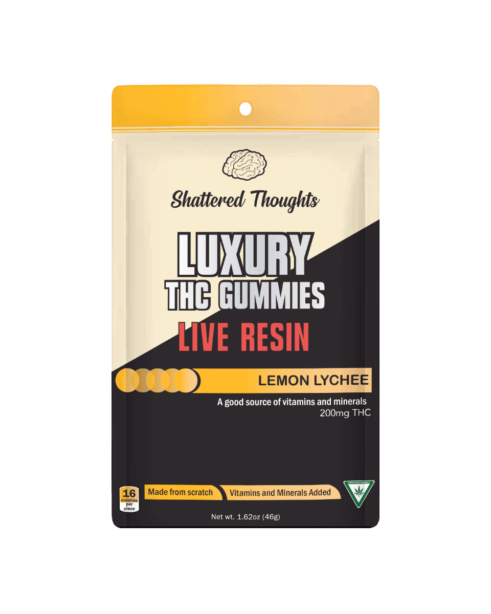 Shattered Thoughts - Shattered Thoughts | Lemon Lychee Live Resin Gummies | 200mg | 10ct - 1