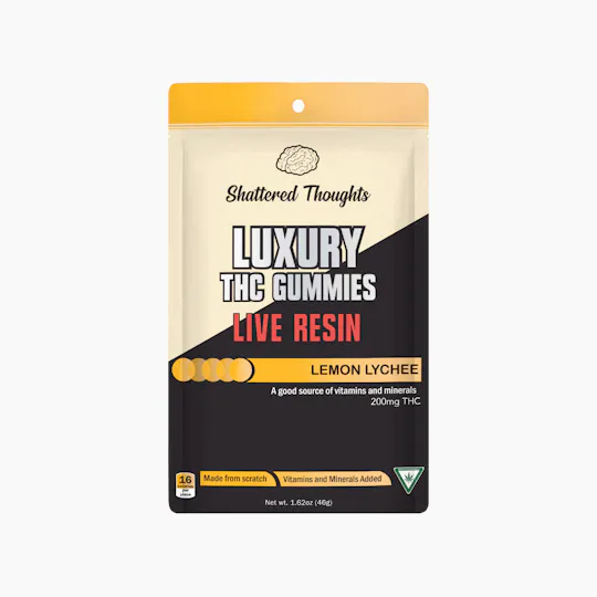 Shattered Thoughts - Shattered Thoughts | Lemon Lychee Live Resin Gummies | 200mg | 10ct - 1