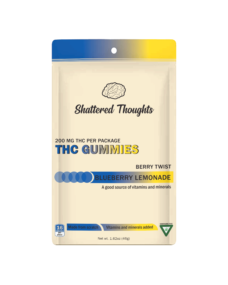 Shattered Thoughts - Shattered Thoughts | Blueberry Lemonade Gummies | 200mg | 10ct | 20mg/ea - 1