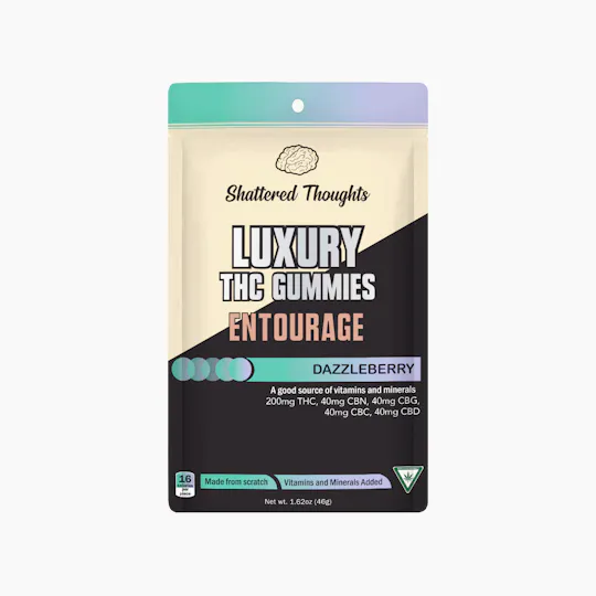 Shattered Thoughts - Dazzleberry Gummies | 5:1:1:1:1 THC:CBG:CBC:CBN:CBD | 200mg | 10ct - 1