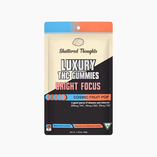 Shattered Thoughts - Cosmic Fruit Pop Focus Gummies | 4:1:1 THC:CBG:CBC | 200mg | 10ct | 20mg/ea - 1