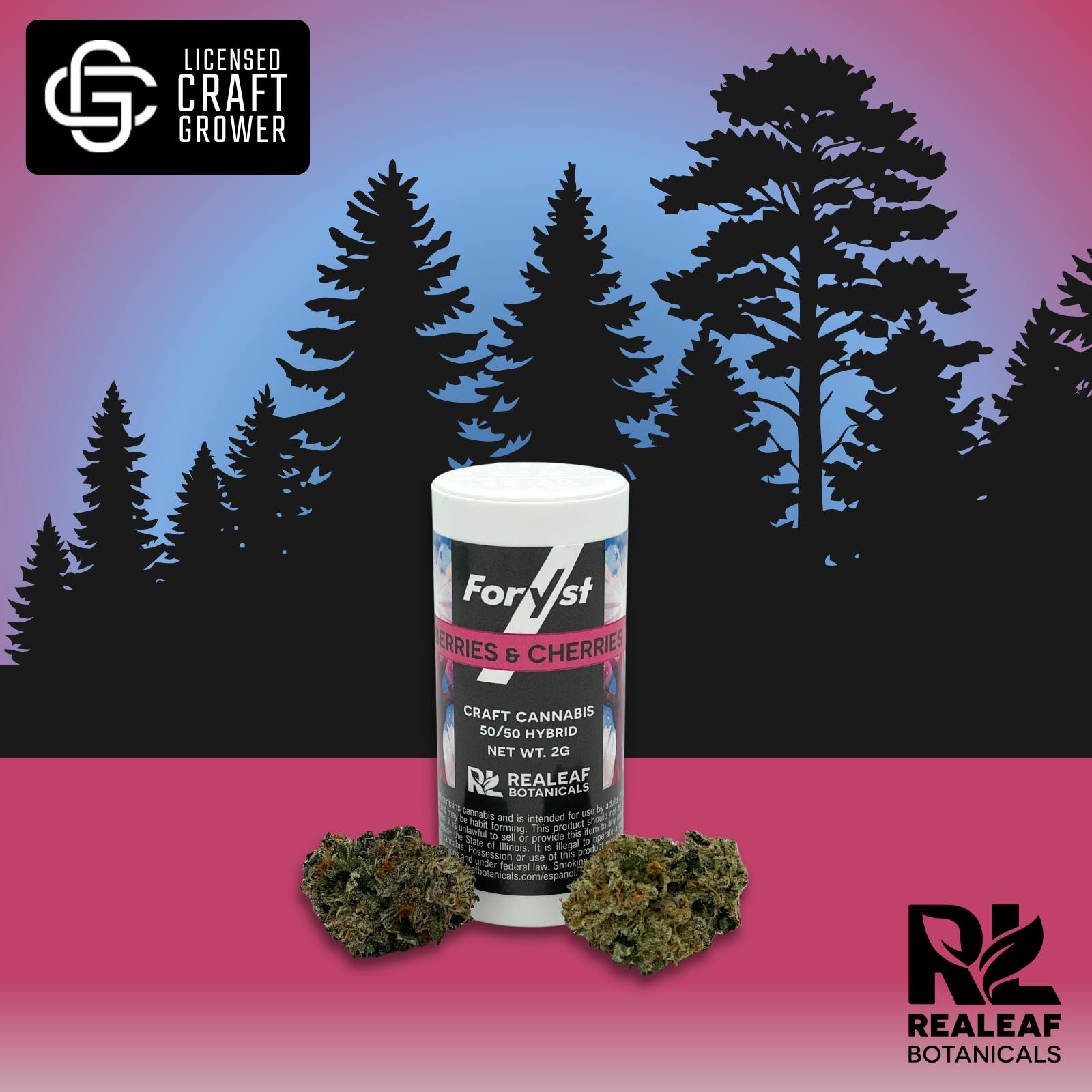 Realeaf Botanicals - Berries & Cherries Foryst Flower 2g - 1