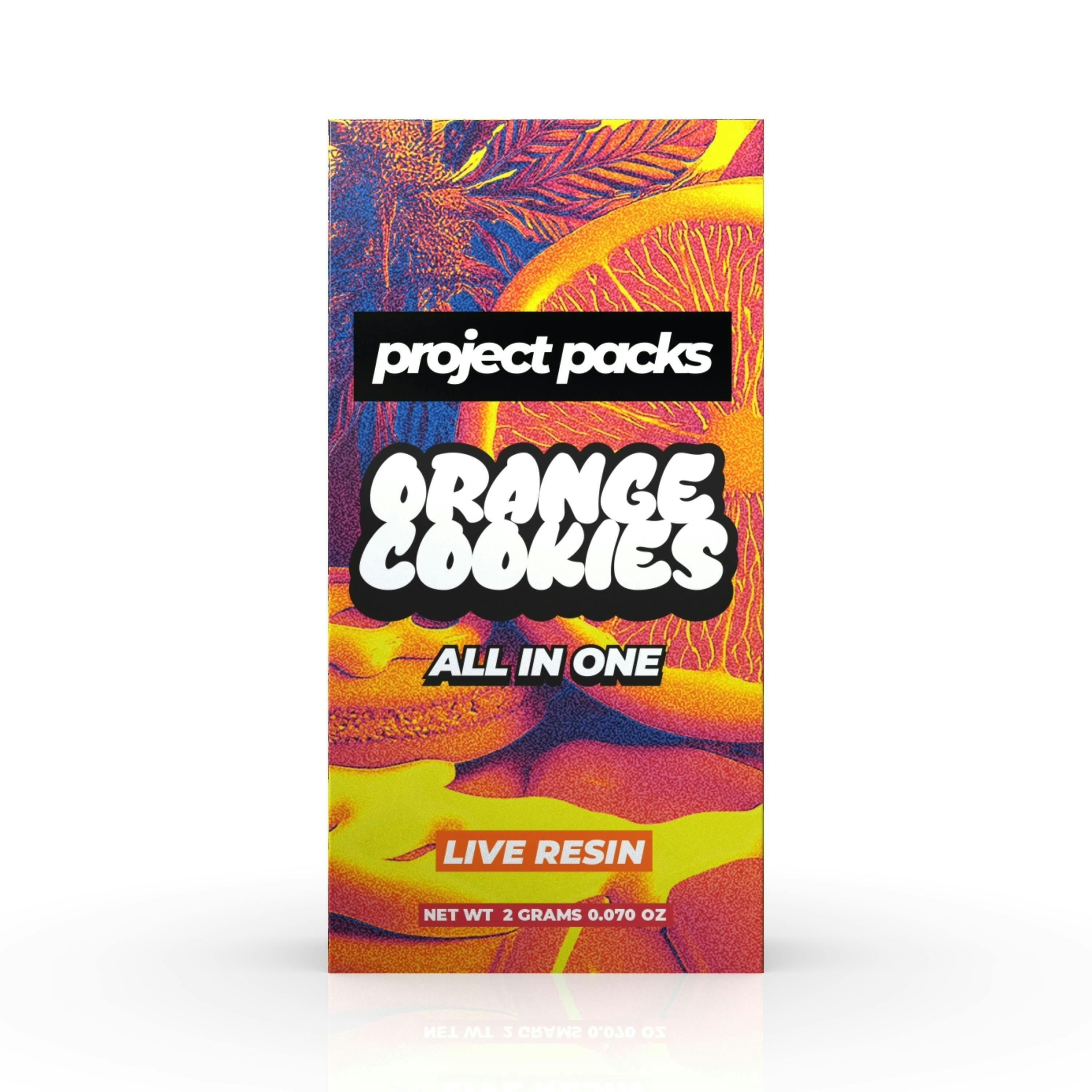 Project Packs - Orange Cookies | Live Resin Disposable | 2g - 1