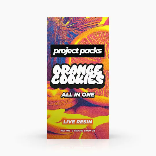 Project Packs - Orange Cookies | Live Resin Disposable | 2g - 1