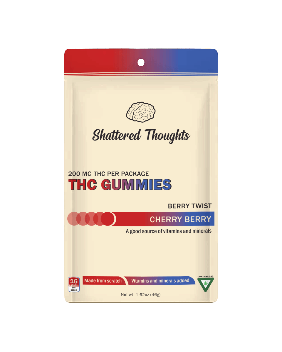 Shattered Thoughts - Shattered Thoughts | Cherry Berry Gummies | 200mg | 10ct | 20mg/ea - 1