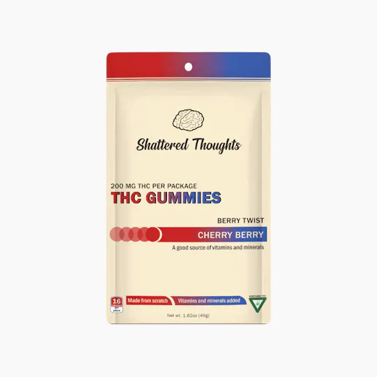 Shattered Thoughts - Shattered Thoughts | Cherry Berry Gummies | 200mg | 10ct | 20mg/ea - 1