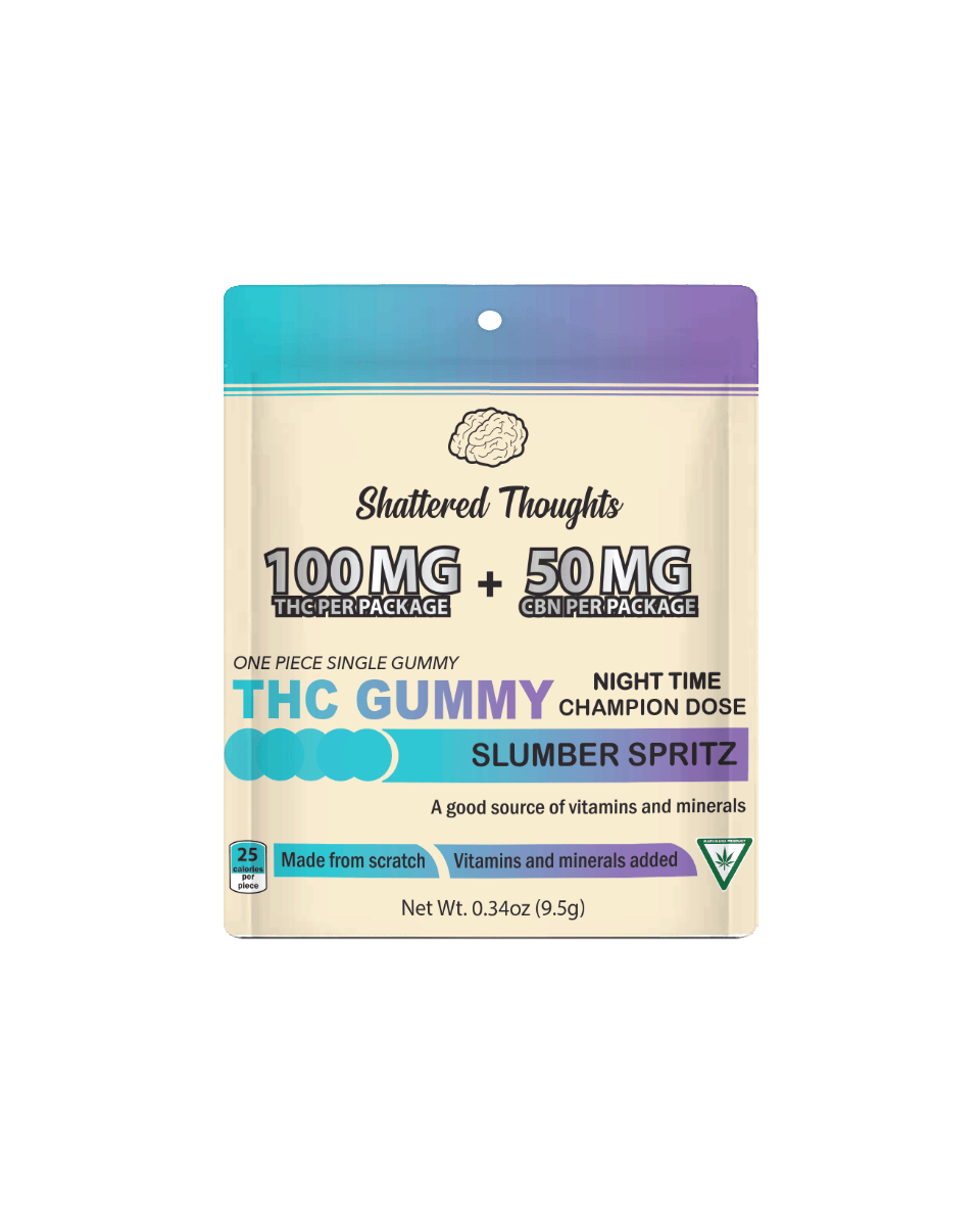 Shattered Thoughts - Shattered Thoughts | Slumber Spritz Single Gummy | 2:1 THC:CBN | 100mg - 1
