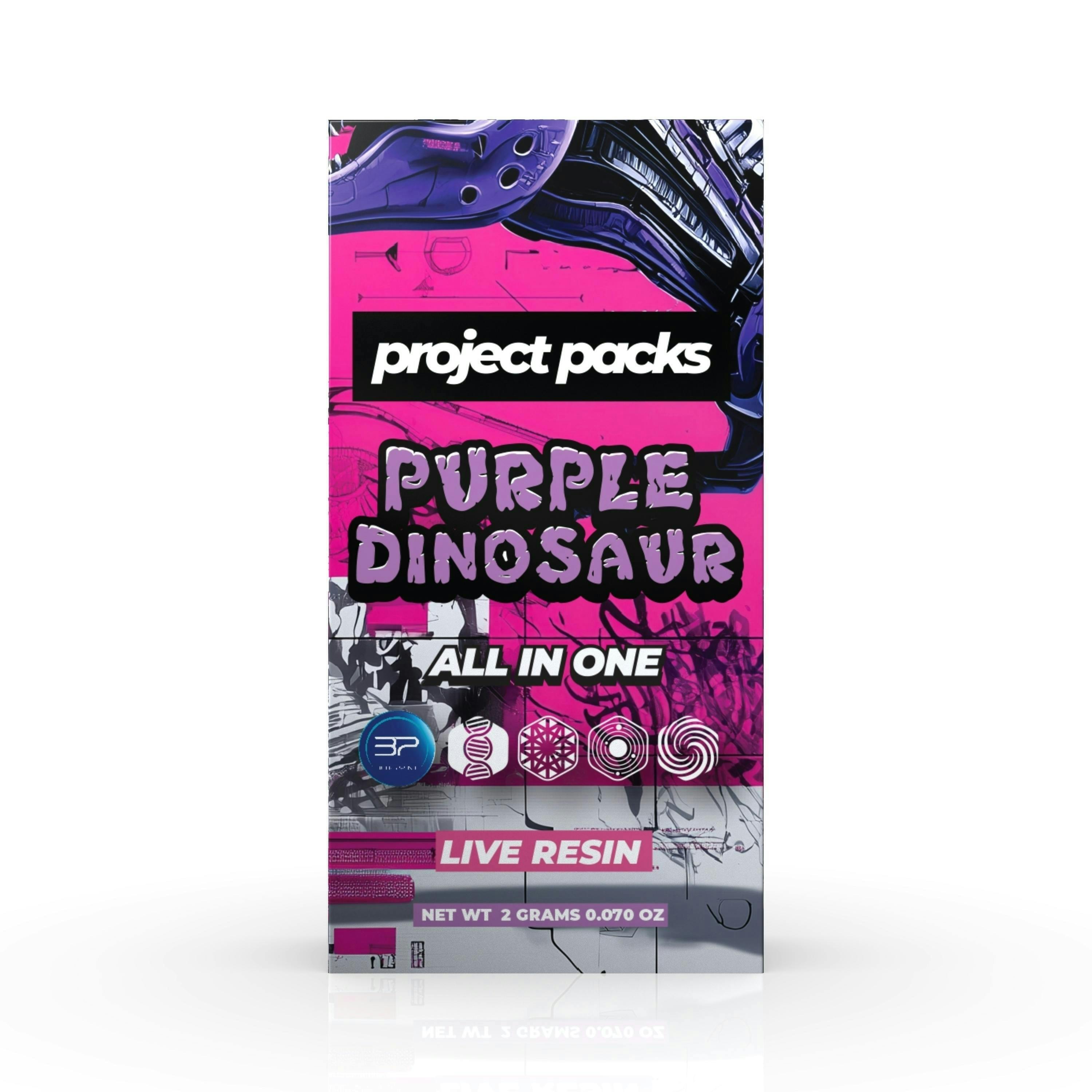 Project Packs - Purple Dinosaur | Live Resin Disposable | 2g - 1