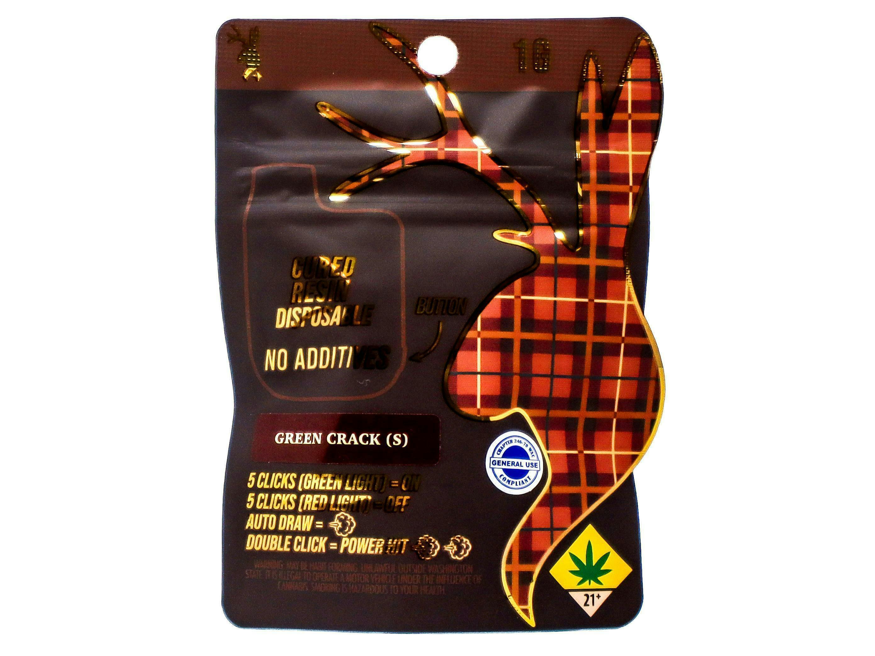 Plaid Jacket - Green Crack | Disposable | 1g - 1