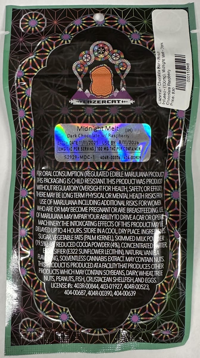 Lazercat - Cherry Tangerine Peanut Butter Milk Chocolates | 100mg | 10pk | 10mg/ea - 1