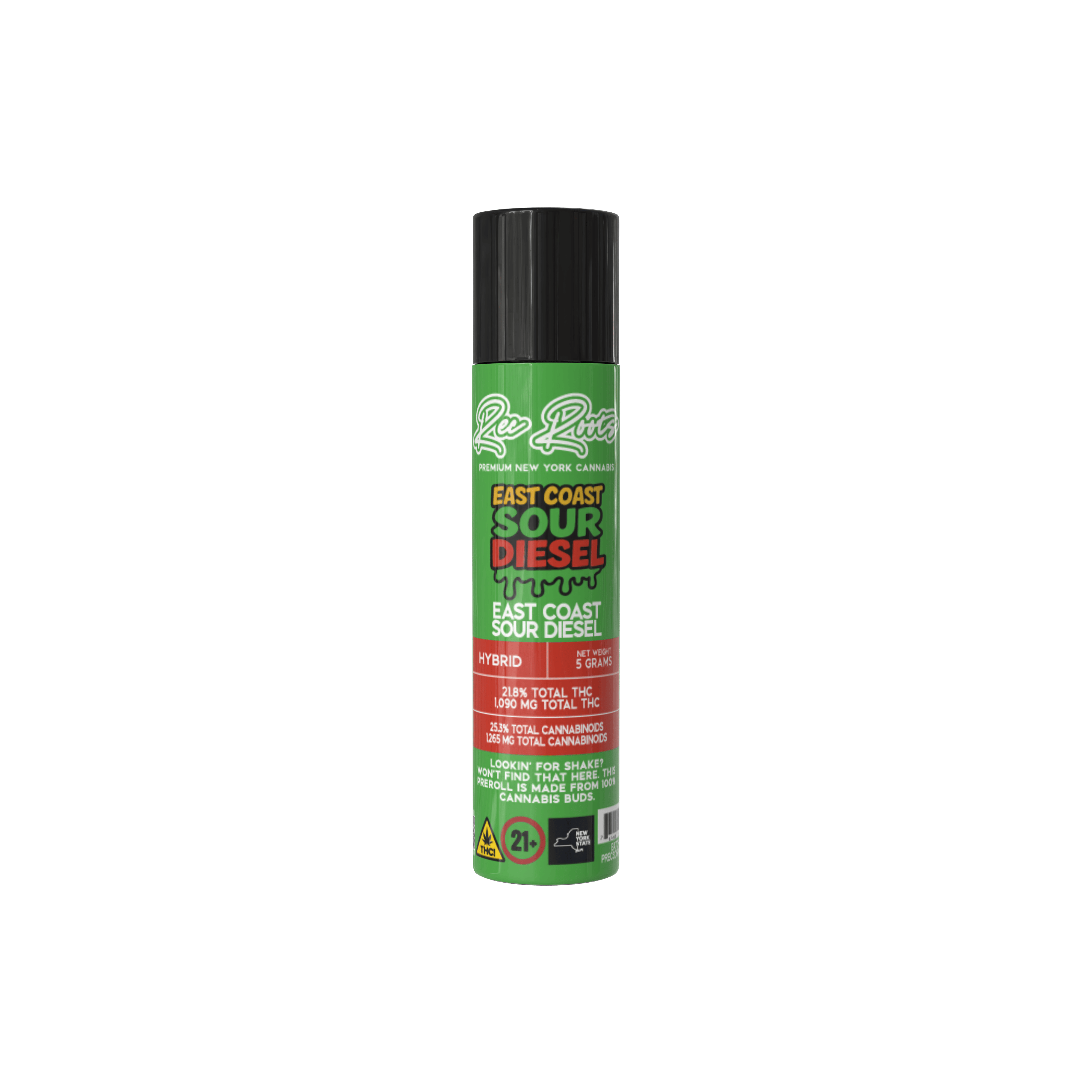 Rec Roots - East Coast Sour Diesel | Joints | 1g each | 5pk - 1