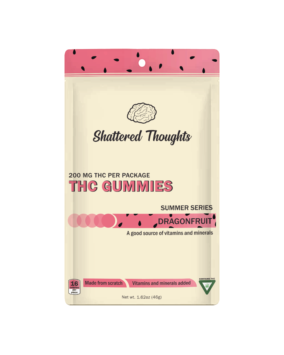 Shattered Thoughts - Shattered Thoughts | Dragonfruit Gummies | 200mg | 10ct | 20mg/ea - 1