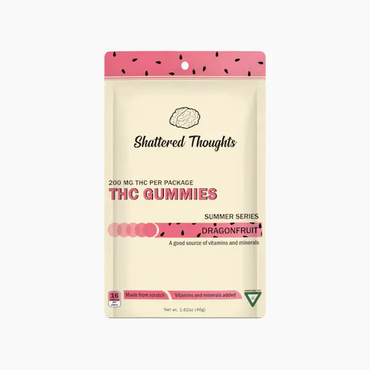 Shattered Thoughts - Shattered Thoughts | Dragonfruit Gummies | 200mg | 10ct | 20mg/ea - 1