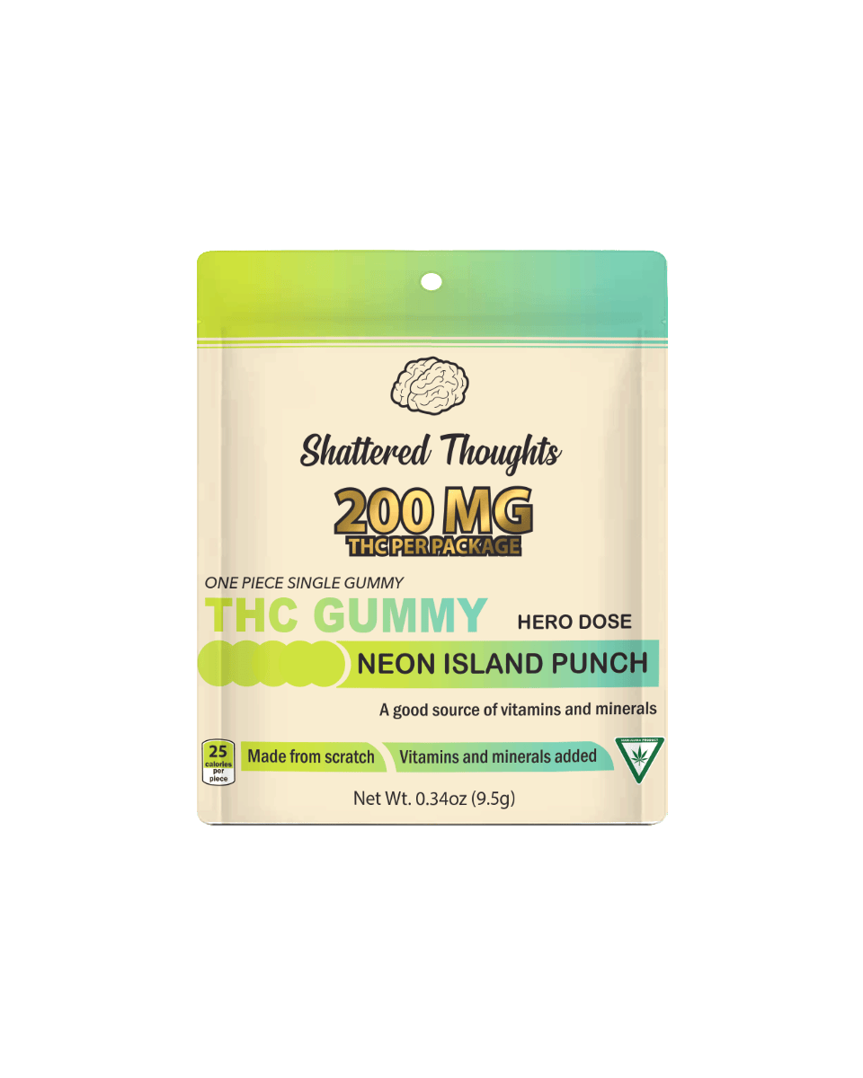 Shattered Thoughts - Shattered Thoughts | Neon Island Punch Single Gummy | 200mg - 1