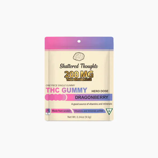 Shattered Thoughts - Shattered Thoughts | Dragonberry Single Gummy | 200mg - 1