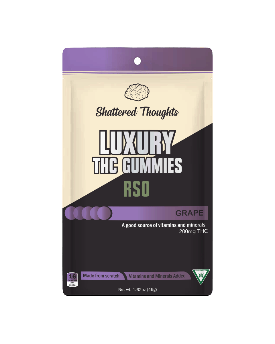 Shattered Thoughts - Shattered Thoughts | Grape RSO Gummies | 200mg | 10ct | 20mg/ea - 1