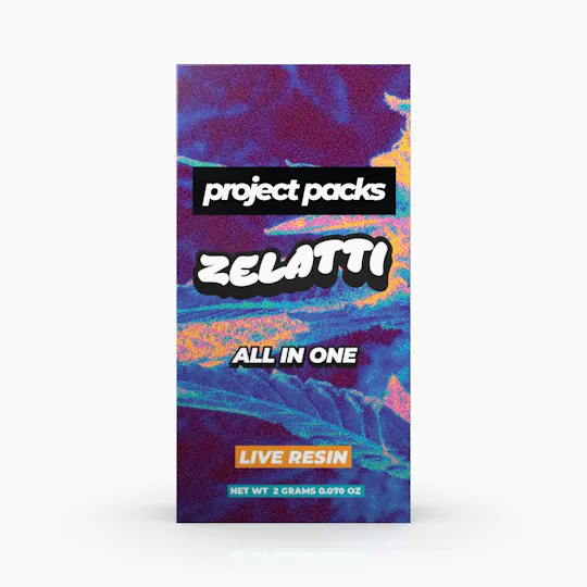 Project Packs - Zelatti | Live Resin Disposable | 2g - 1