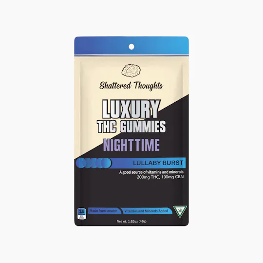 Shattered Thoughts - Lullaby Burst Nighttime Gummies | 2:1 THC:CBN | 200mg | 10ct | 20mg/ea - 1