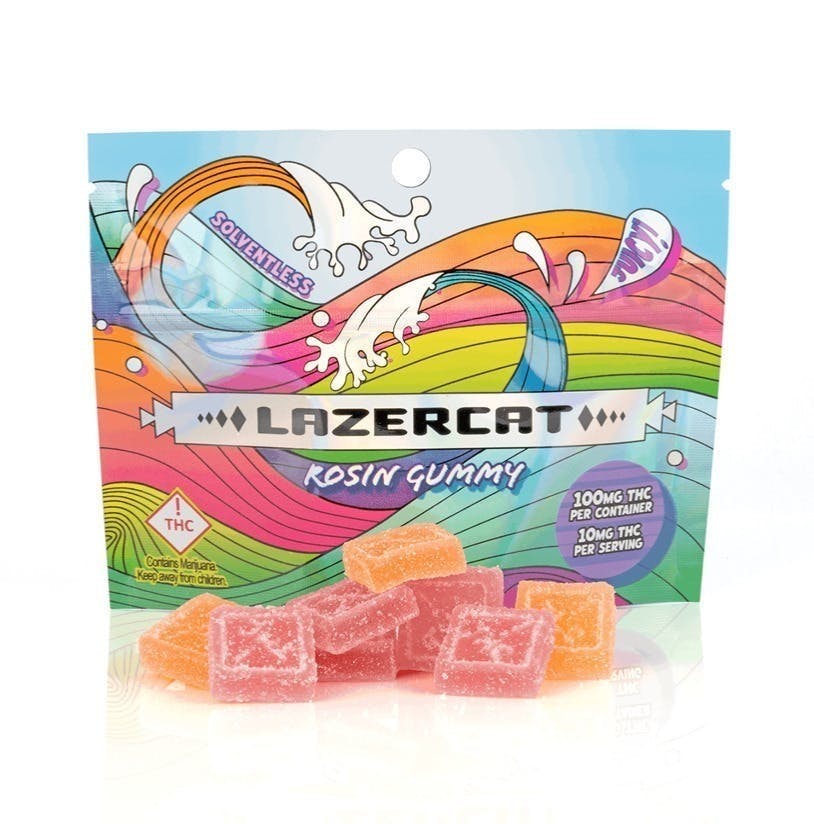 Lazercat - Lazercat | Watermelon Midnight Melt Rosin Gummies | 100mg | 10pk | 10mg/ea - 1