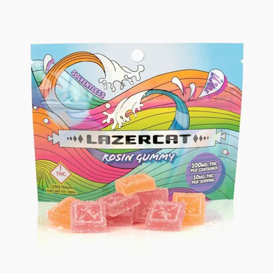 Lazercat - Lazercat | Watermelon Midnight Melt Rosin Gummies | 100mg | 10pk | 10mg/ea - 1