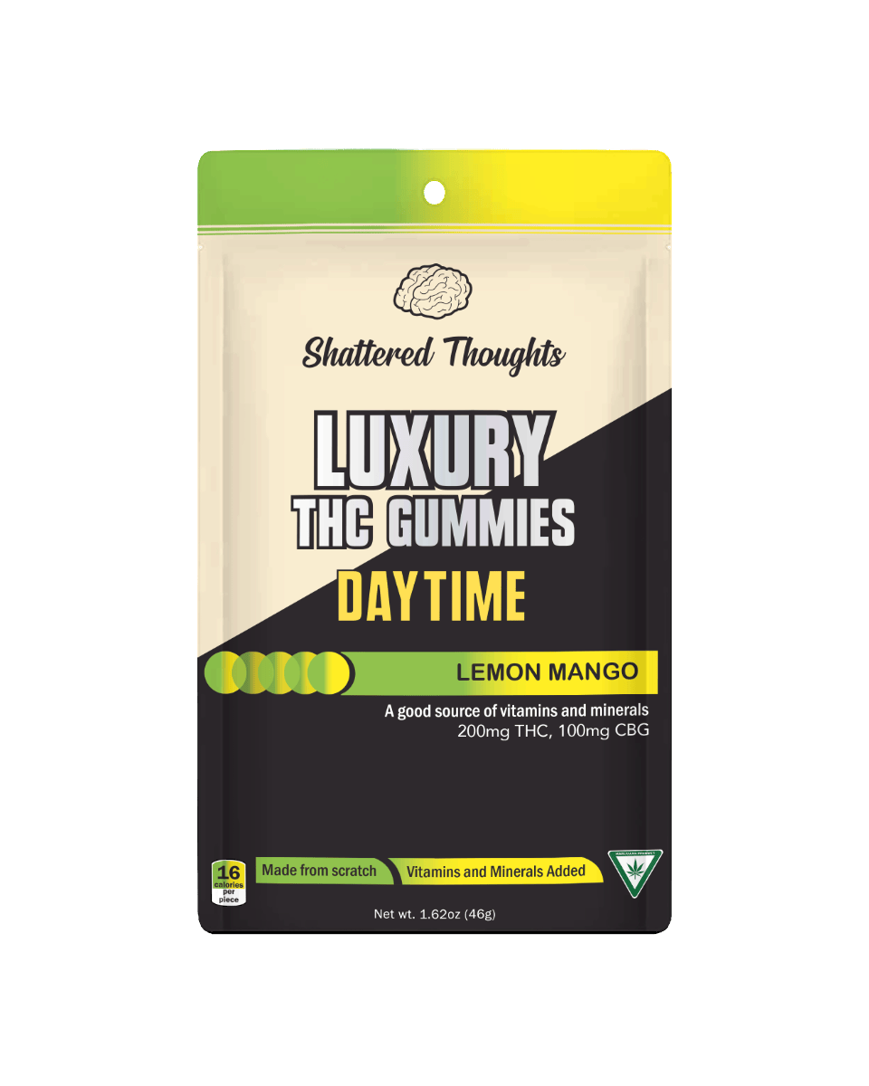 Shattered Thoughts - Lemon Mango Daytime Gummies | 2:1 THC:CBG | 200mg | 10ct | 20mg/ea - 1