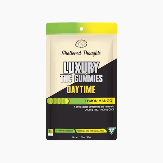Shattered Thoughts - Lemon Mango Daytime Gummies | 2:1 THC:CBG | 200mg | 10ct | 20mg/ea - 1
