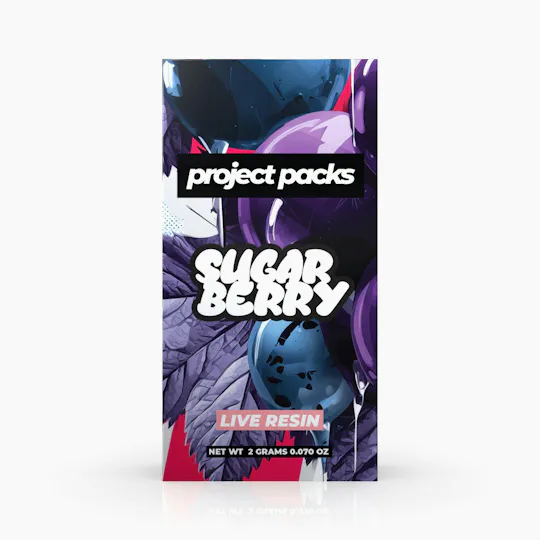 Project Packs - Sugar Berry | Live Resin Disposable | 2g - 1