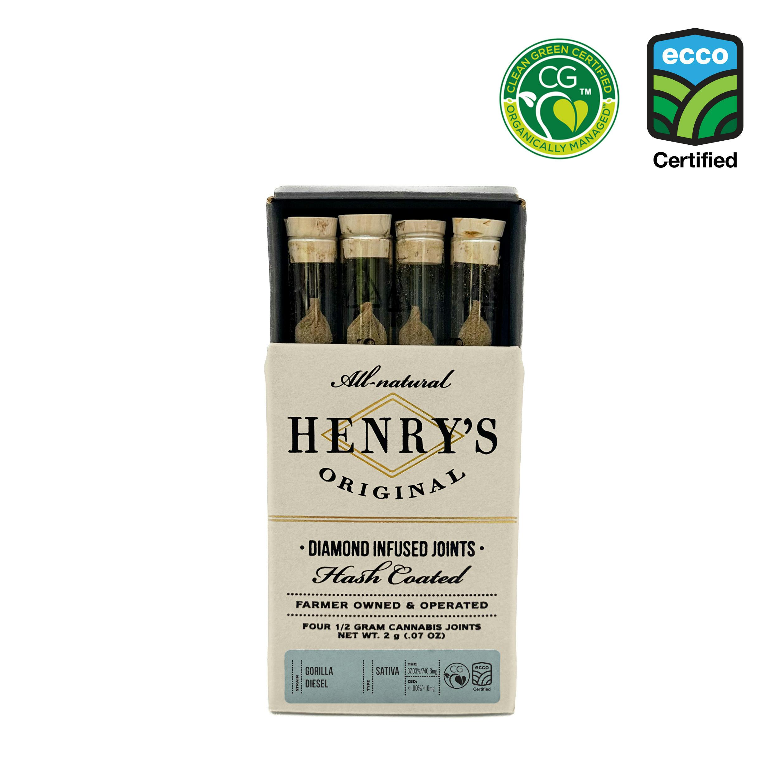 Henry's Original - Henry's Original | Gorilla Diesel | Infused Joints | 0.5g each | 4pk - 1