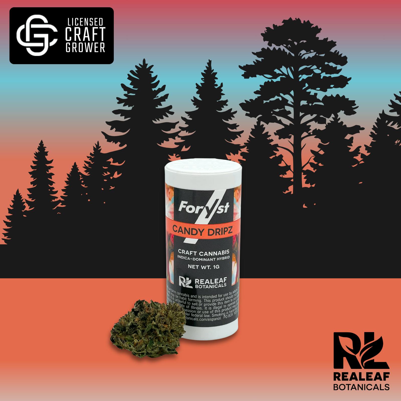 Realeaf Botanicals - Candy Dripz Foryst Flower 1g - 1