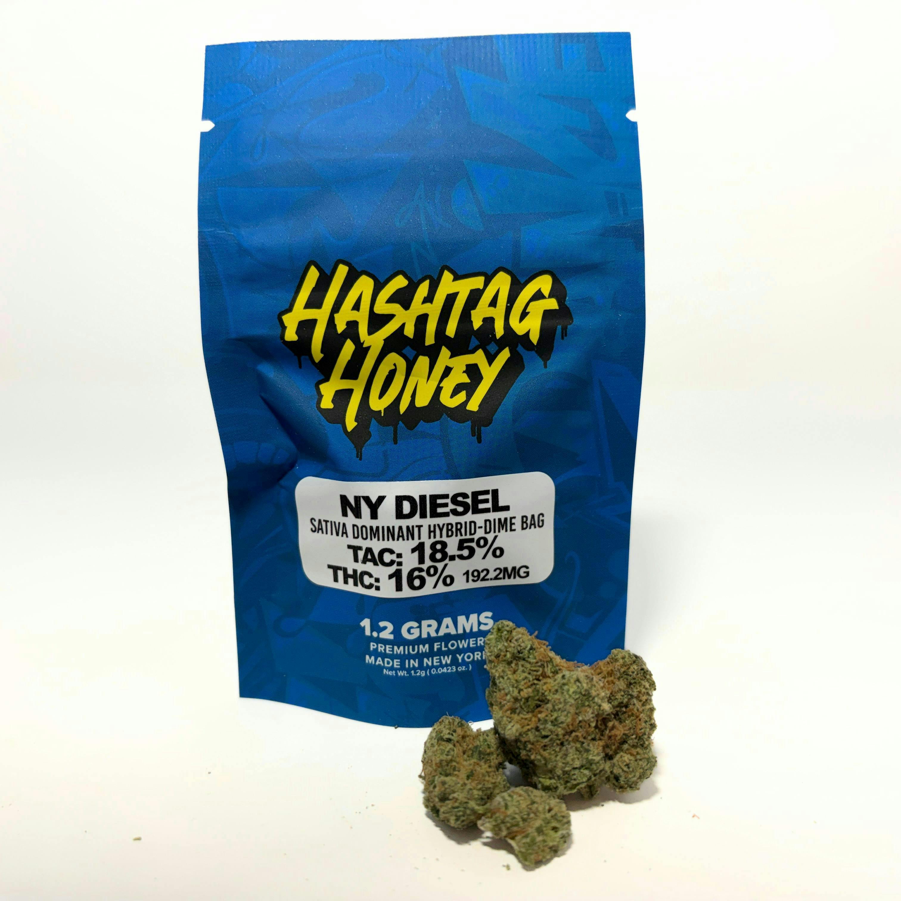 inncence ny ダメージバケハ Hashtag Honey | NY Diesel | Big Buds | 1.2g Dime Bag - Hashtag Honey
