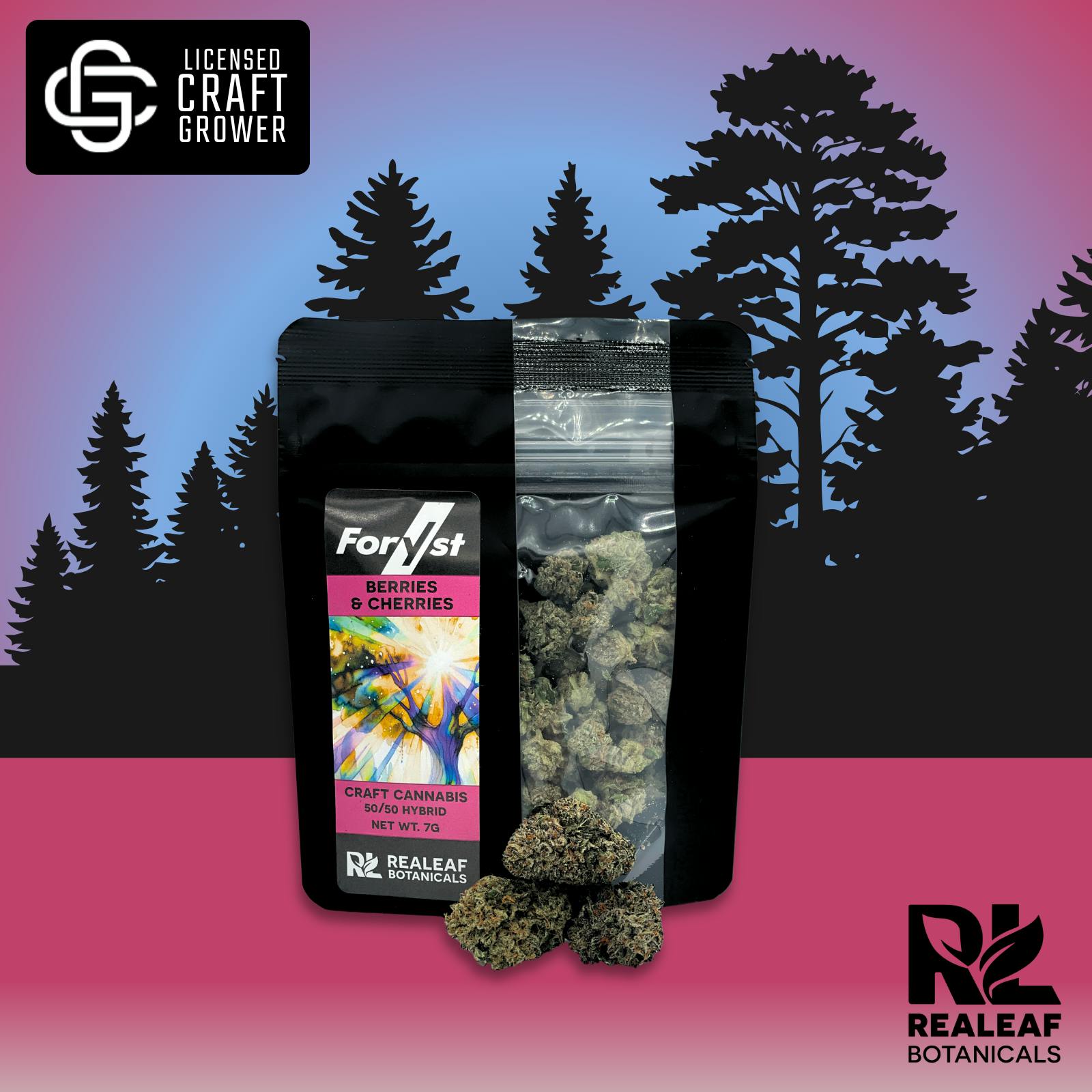Realeaf Botanicals - Berries & Cherries Foryst Flower 7g - 1