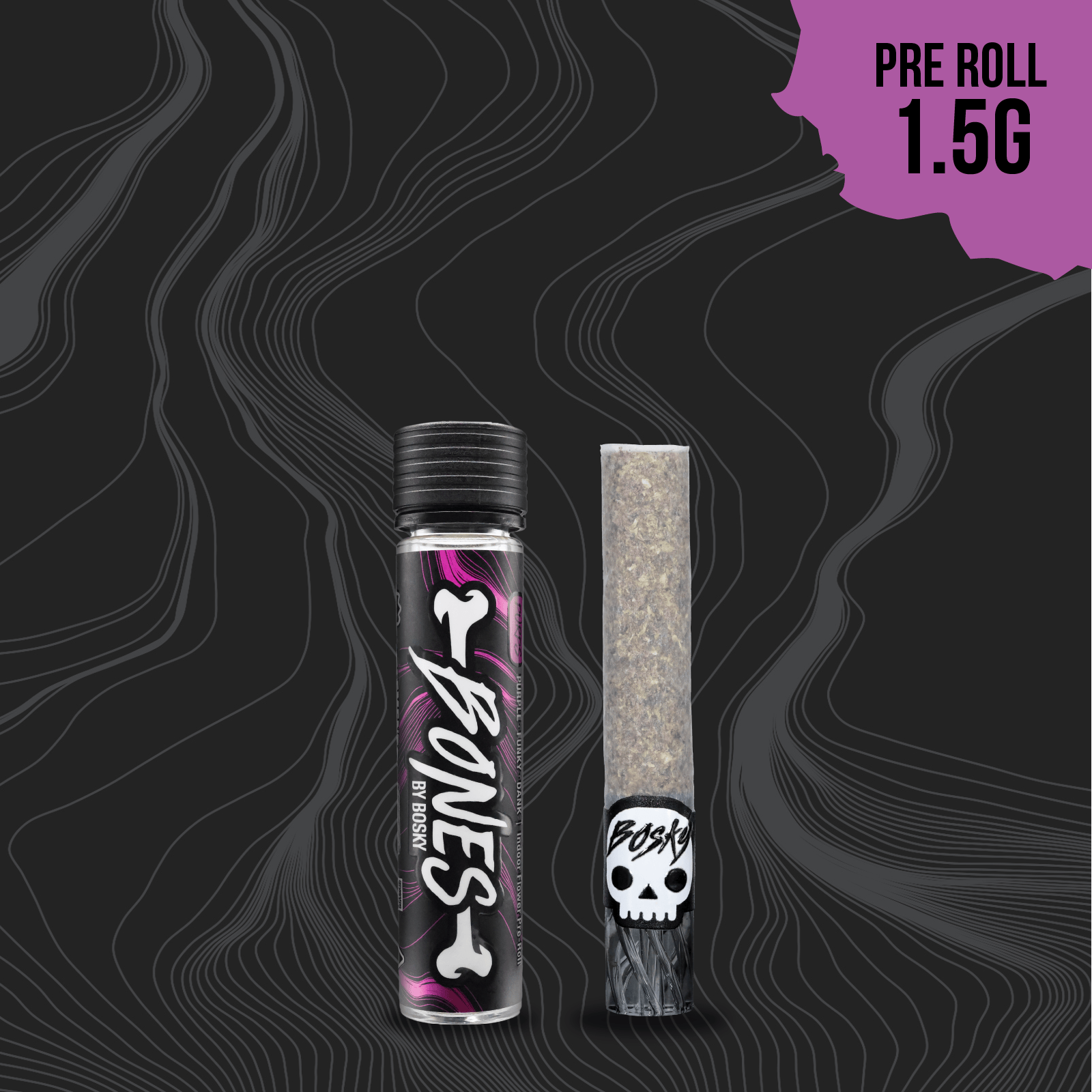 Bosky Genetics - BOSKY | Gelato #41 | Bones Pre-Roll | Purps | 1.5g - 1