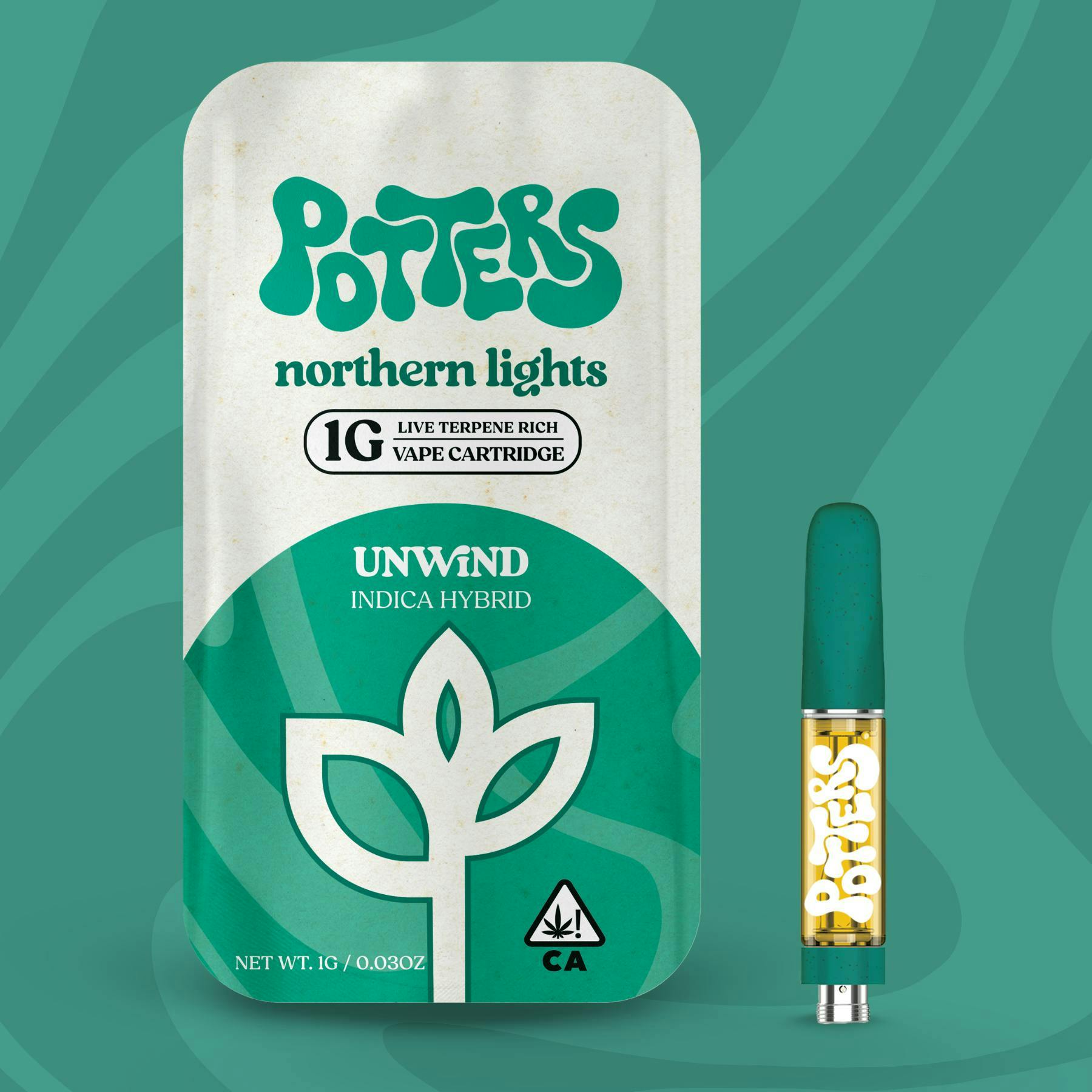 Potters - Northern Lights | Live Resin Cartridge | 1g - 1