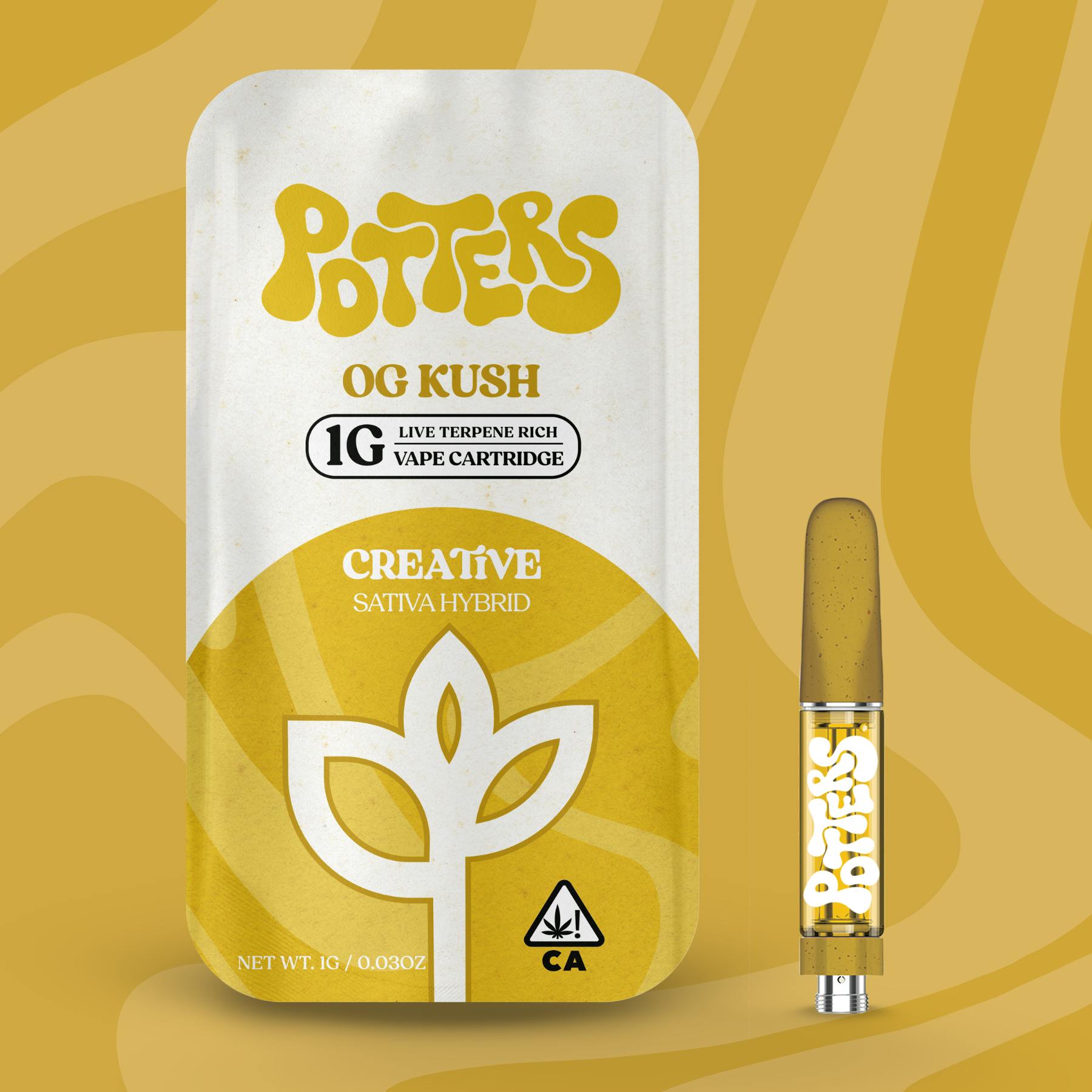 Potters - 1g | Live Resin Vape Cartridge | OG Kush - 1