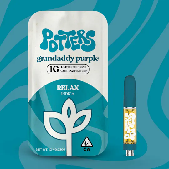 Potters - Granddady Purple | Live Resin Cartridge | 1g - 1