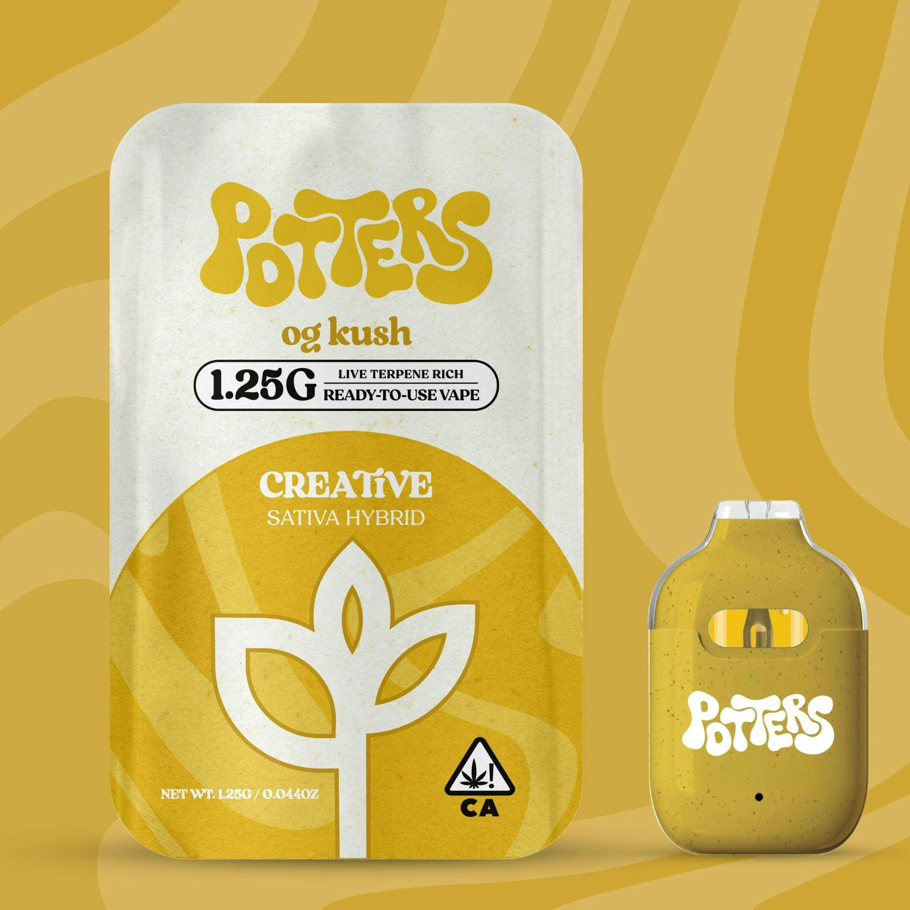 Potters - OG Kush | Live Resin Disposable | 1.25g - 1